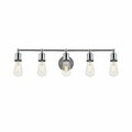 Cling Serif 5 Light Chrome Wall Sconce CL2954203